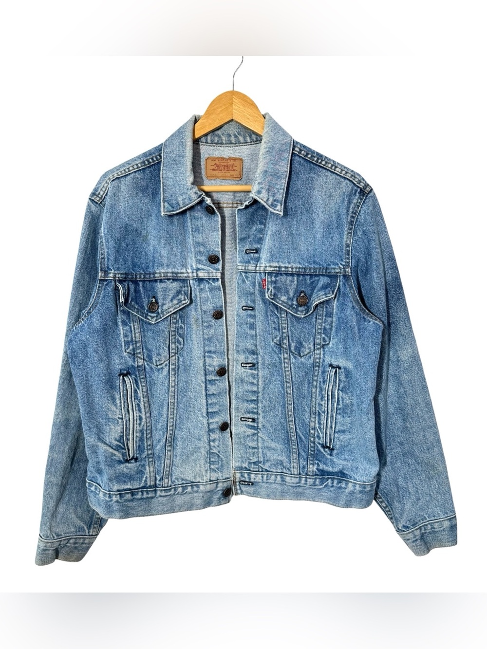 Vintage Men’s Levi’s Type 3 Denim Trucker Jean Jacket 90s Sz 42 Cotton Faded